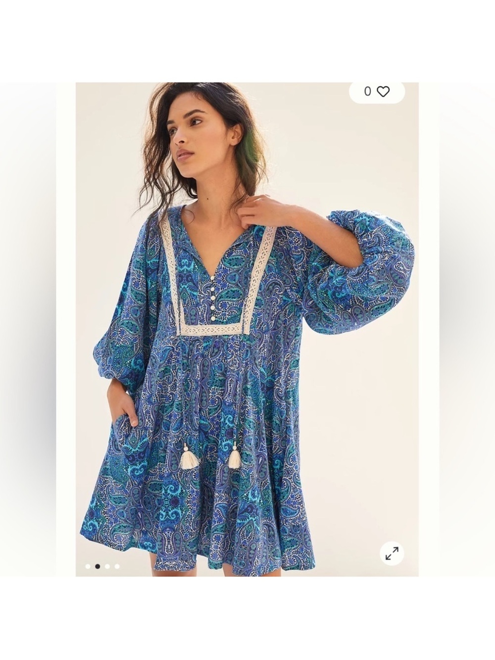 Anthropologie Boho Garden Lissa
Romper Teal and Navy Paisley romper